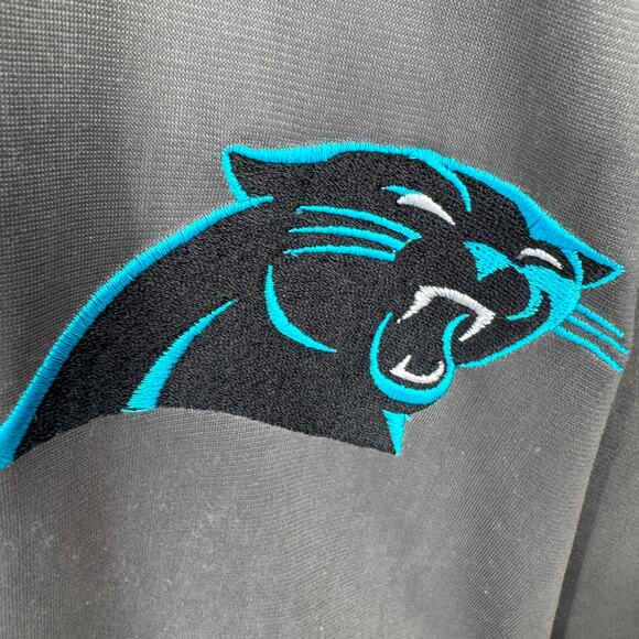 Carolina Panthers Jacket Mens 5XL Gray Black Full Zip + Pockets NFL Team Apparel - Picture 3 of 7